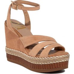 Espadryle KANNA - 20KV20270 Cortina Maquillaje. Różowe espadryle damskie Kanna, bez wzorów, ze skóry, bez obcasa, na obcasie. Za 549,00 zł.