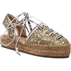 Espadryle LOVE MOSCHINO - JA10183G07JI0901 Oro. Żółte espadryle damskie Love Moschino, bez wzorów, ze skóry ekologicznej, bez obcasa. Za 679,00 zł.