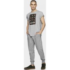 T-shirt męski TSM620 - chłodny jasny szary melanż - Outhorn. Szare koszulki męskie Outhorn, m, bez wzorów, bez kołnierzyka. Za 39,99 zł.