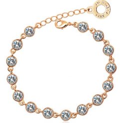 Bransoletki damskie na nogę: Pozłacana bransoletka z kryształkami Swarovski