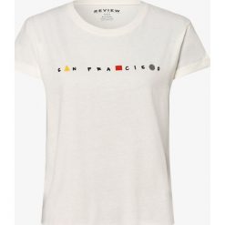 Review - T-shirt damski, biały. Białe t-shirty damskie Review, l, z nadrukiem, bez kołnierzyka. Za 49,95 zł.