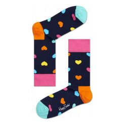 Skarpety Happy Socks Hearts (HA01-067). Różowe skarpetki damskie marki Happy Socks, z bawełny. Za 29,99 zł.