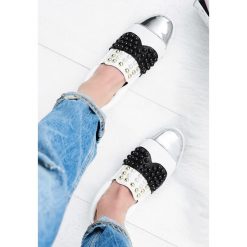 Trampki damskie slip on: Białe Slip On Run Boy Run