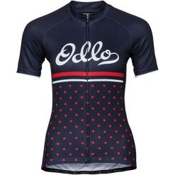 Bluzki, topy, tuniki: Odlo Koszulka tech. Odlo Stand-up collar s/s full zip FUJIN PRINT – 411441 – 411441/20450/XS
