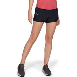 Spodenki Under Armour Qualifier Speedpocket 2-in-1 Shorts W Czarne. Czarne spodenki sportowe damskie marki Under Armour, bez wzorów, ze skóry, eleganckie, do biegania. Za 199,99 zł.