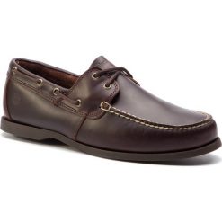 Mokasyny TIMBERLAND - Cedar Bay Boat Shoe TB0A199I2421 Dk Brown Full Grain. Pomarańczowe mokasyny męskie Timberland, ze skóry, eleganckie. Za 529,99 zł.
