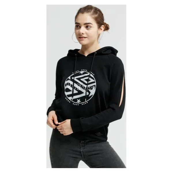 Umbro Bluza Snazzy , czarny, rozmiar M. Czarne bluzy damskie Umbro, s, z aplikacjami, z tkaniny, bez rękawów, bez kaptura. W wyprzedaży za 59,99 zł.
