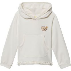 Bluza w kolorze kremowym. Białe bluzy niemowlęce Steiff, z aplikacjami, bez rękawów, bez kaptura. W wyprzedaży za 58,95 zł.