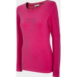 Longsleeve damski TSDL602 - różowy - Outhorn. Różowe koszulki damskie Outhorn, bez wzorów, z dzianiny, bez kołnierzyka. W wyprzedaży za 39,99 zł.