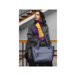 Torebka skórzana, grafit Chiara 2. Szare torebki klasyczne damskie Bolsa, bez wzorów, z jeansu, na ramię, bez dodatków. Za 662,15 zł.