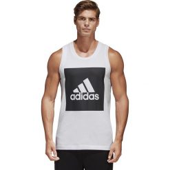 KOSZULKA ADIDAS ESSENTIALS TANK (XL). Koszulki męskie Adidas, xl, bez wzorów, z bawełny, klasyczne, z okrągłym kołnierzem, bez rękawów. W wyprzedaży za 79,99 zł.