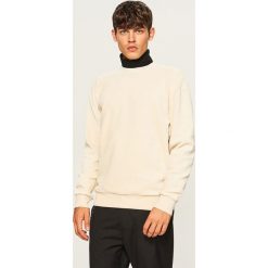 Bluza z prążkowanego weluru - Kremowy. Białe bluzy męskie rozpinane Reserved, l, prążkowane. Za 119,99 zł.