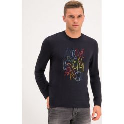 Sweter Armani Exchange 6GZM3B ZMM9Z 1510. Niebieskie swetry męskie Armani Exchange, xl, bez wzorów, z wełny, klasyczne, z klasycznym kołnierzykiem, bez kaptura. W wyprzedaży za 269,00 zł.