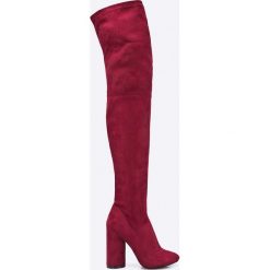 Public Desire - Kozaki Eve. Białe botki damskie marki Public Desire, z materiału. W wyprzedaży za 129,90 zł.