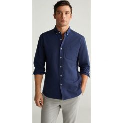 Mango Man - Koszula Oxford. Białe koszule męskie Mango Man, s, bez wzorów, z bawełny, eleganckie, button down, z długim rękawem. Za 139,90 zł.