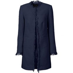 Płaszcz boucle bonprix ciemnoniebieski. Niebieskie płaszcze damskie bonprix, z haftami. Za 189,99 zł.
