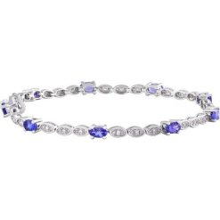 Bransoletki męskie: Białe Złoto Bransoletka – złoto białe 585, Brylant 0,22ct…