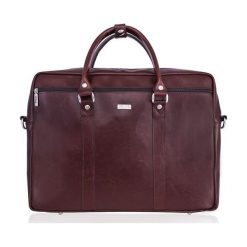 Skórzana torba na ramię laptopa Solier MARCEL Brąz. Czarne torby męskie skórzane Solier, w paski, ze skóry, eleganckie, na ramię. Za 499,00 zł.