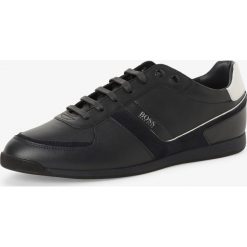 BOSS Athleisure - Tenisówki męskie z dodatkiem skóry – Glaze_Low_lt, niebieski. Niebieskie trampki męskie BOSS Athleisure, bez wzorów, ze skóry, eleganckie, bez zapięcia. Za 749,95 zł.