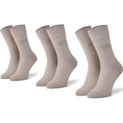 Zestaw 3 par wysokich skarpet męskich CAMEL ACTIVE - 6593 Beige Mouline 212. Brązowe skarpetki męskie Camel Active, bez wzorów, z elastanu. Za 39,00 zł.