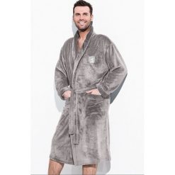 Szlafroki męskie: Szlafrok męski Borys szary r. XL