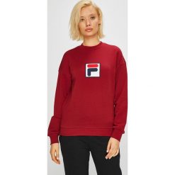 Fila - Bluza. Brązowe bluzy z nadrukiem damskie marki Fila, l, z bawełny, bez kaptura. Za 279,90 zł.