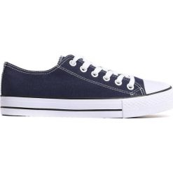 Granatowe Trampki Outwardly. Niebieskie trampki męskie Born2be, bez wzorów, bez zapięcia. Za 59,99 zł.
