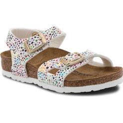 Sandały BIRKENSTOCK - Rio Kids 1009452 M Oriental Mosaic White Multi. Białe sandały dziewczęce Birkenstock, ze skóry ekologicznej, bez zapięcia. Za 189,00 zł.