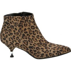 Botki - 1556 LEOP CUO. Brązowe botki damskie skórzane Venezia. Za 499,00 zł.