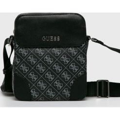 Guess Jeans - Saszetka. Niebieskie torby męskie skórzane Guess Jeans, w paski, z poliesteru, casualowe, na ramię, małe. Za 349,90 zł.