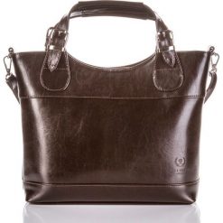 Włoska skórzana damska torba PAOLO PERUZZI SHOPPER BAG. Pomarańczowe torby damskie na zakupy marki Paolo Peruzzi, bez wzorów, na ramię, bez dodatków. Za 259,00 zł.