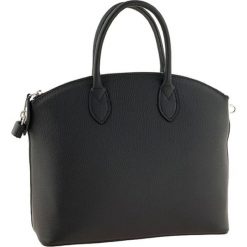 Torebki klasyczne damskie: Skórzana torebka w kolorze czarnym – 26 x 36 x 15 cm