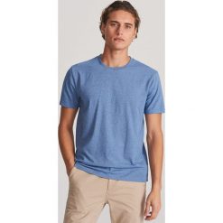 T-shirt basic - Niebieski. Niebieskie t-shirty męskie Reserved, xl, bez wzorów, bez kołnierzyka. Za 29,99 zł.