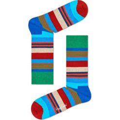Happy Socks - Skarpetki Multi Stripe. Szare skarpetki damskie Happy Socks, z bawełny. Za 39,90 zł.