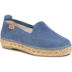 Espadryle TONI PONS - Rea-A Texa. Niebieskie espadryle damskie Toni Pons, bez wzorów, ze skóry, bez obcasa, na płaskiej podeszwie. Za 219,00 zł.