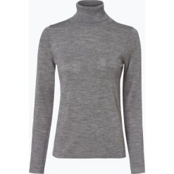 Brookshire - Sweter damski z domieszką wełny merino, szary. Czarne swetry klasyczne damskie marki brookshire, m, w paski, z dżerseju. Za 179,95 zł.