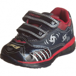 Sneakersy "Todo" w kolorze granatowo-czerwonym. Czerwone trampki chłopięce marki geox kids, z gumy. W wyprzedaży za 125,95 zł.