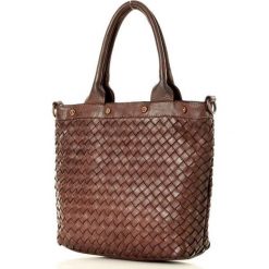 MARCO MAZZINI Torebka skórzana vintage shopper old pelle lavata brąz caffe. Torby damskie na zakupy MAZZINI, w paski, ze skóry, vintage. W wyprzedaży za 469,00 zł.