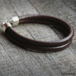 Bransoletki męskie: męska bransoletka : SKÓRA : chocolate brown