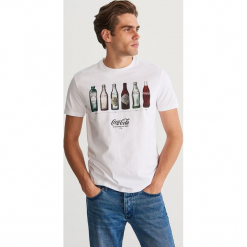 T-shirt z nadrukiem - Biały. Białe t-shirty męskie z nadrukiem Reserved, l. Za 59,99 zł.