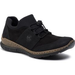 Półbuty RIEKER - N32X8-00 Black. Czarne półbuty damskie Rieker, na co dzień, bez wzorów, ze skóry ekologicznej, bez obcasa, bez zapięcia. Za 269,00 zł.
