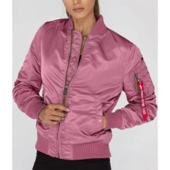 Kurtka Alpha Industries MA-1 VF (133009-60-dusty-pi). Kurtki damskie ALPHA INDU, bez wzorów, z nylonu, bez kaptura. Za 469,99 zł.