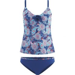 Tankini (2 części) bonprix niebieski. Niebieskie bikini marki bonprix. Za 89,99 zł.
