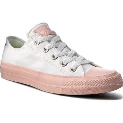 Trampki CONVERSE - Ctas II Ox 155728C White/Vapor Pink/Vapor Pink. Białe półbuty damskie Converse, bez wzorów, z gumy, bez zapięcia. W wyprzedaży za 229,00 zł.