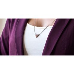Naszyjniki damskie: Srebrny naszyjnik Rubi Necklace Triangle