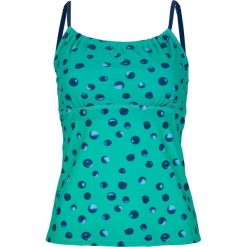 Top plażowy tankini bonprix zielono-niebieski z nadrukiem. Zielone stroje kąpielowe damskie bonprix, z nadrukiem. Za 69,99 zł.