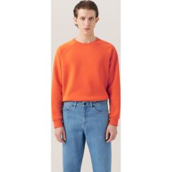 Bluzy męskie: Pomarańczowa bluza re.design - Czerwony
