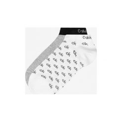 Calvin Klein 2-pack Skarpetki Biały Szary. Szare skarpetki męskie Calvin Klein, bez wzorów, z elastanu. Za 64,95 zł.