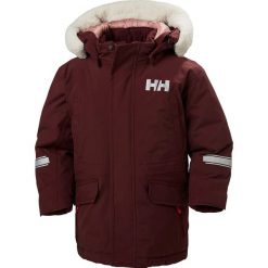 Kurtka puchowa "Isfjord" w kolorze bordowym. Czerwone kurtki dziewczęce Helly Hansen, z puchu. W wyprzedaży za 217,95 zł.