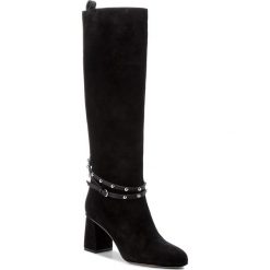 Kozaki RED VALENTINO - QQ2S0B14 Nero 0NO. Czarne buty zimowe damskie marki Kazar, z futra, przed kolano, na wysokim obcasie, na koturnie. Za 3269,00 zł.